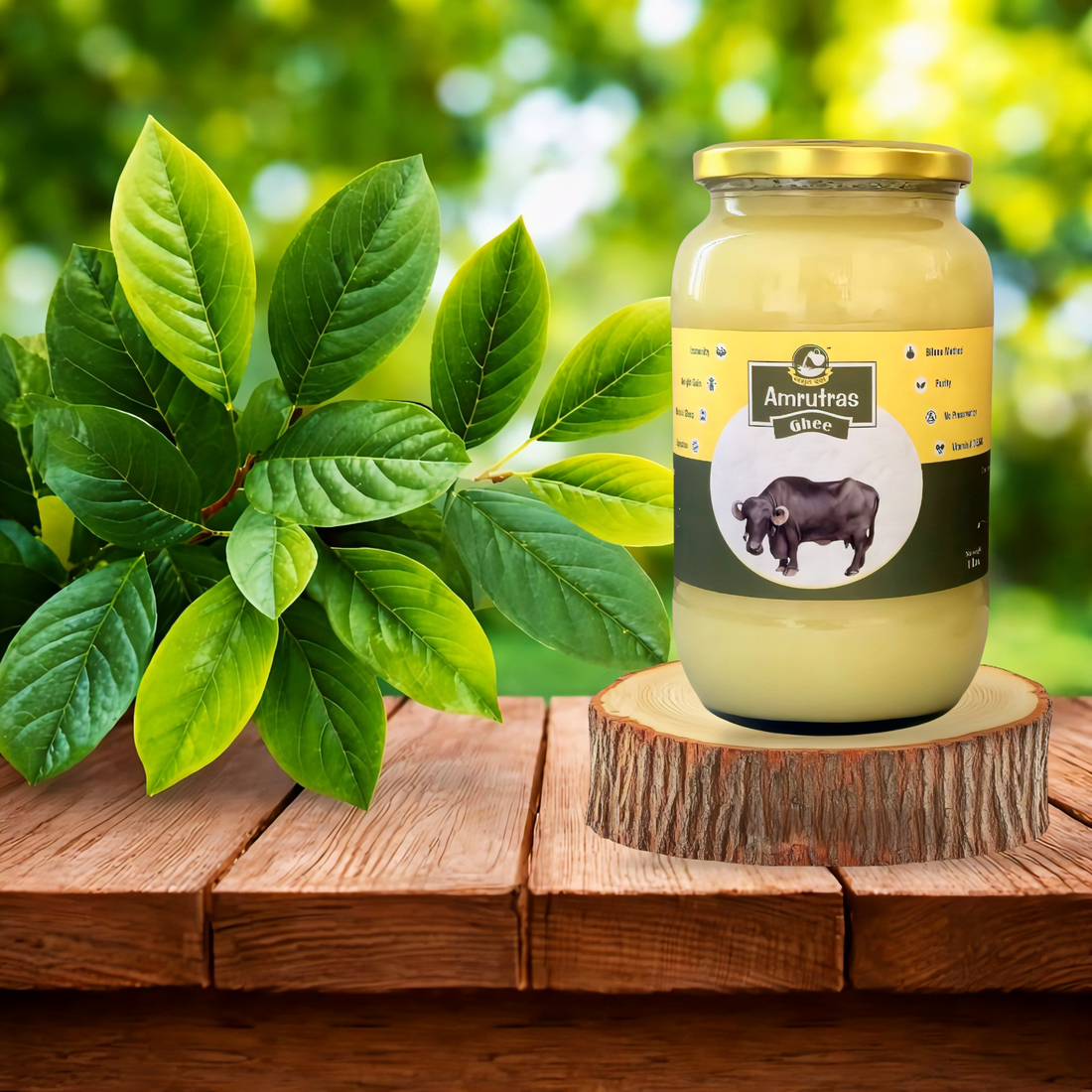 Amrutras Pure A2 Desi Buffalo Ghee - 1 ltr