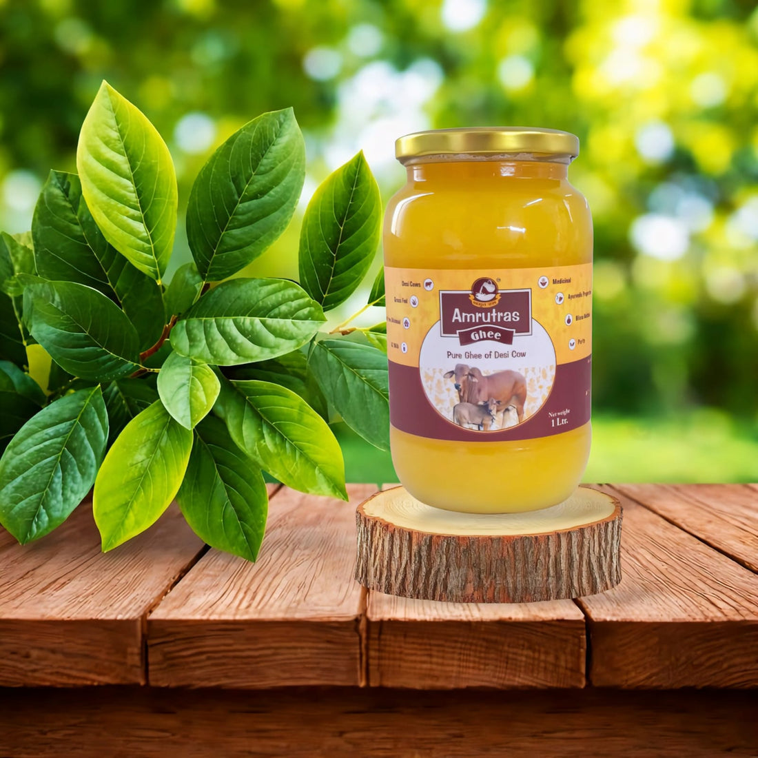 Amrutras Pure A2 Desi Cow Ghee - 1 ltr